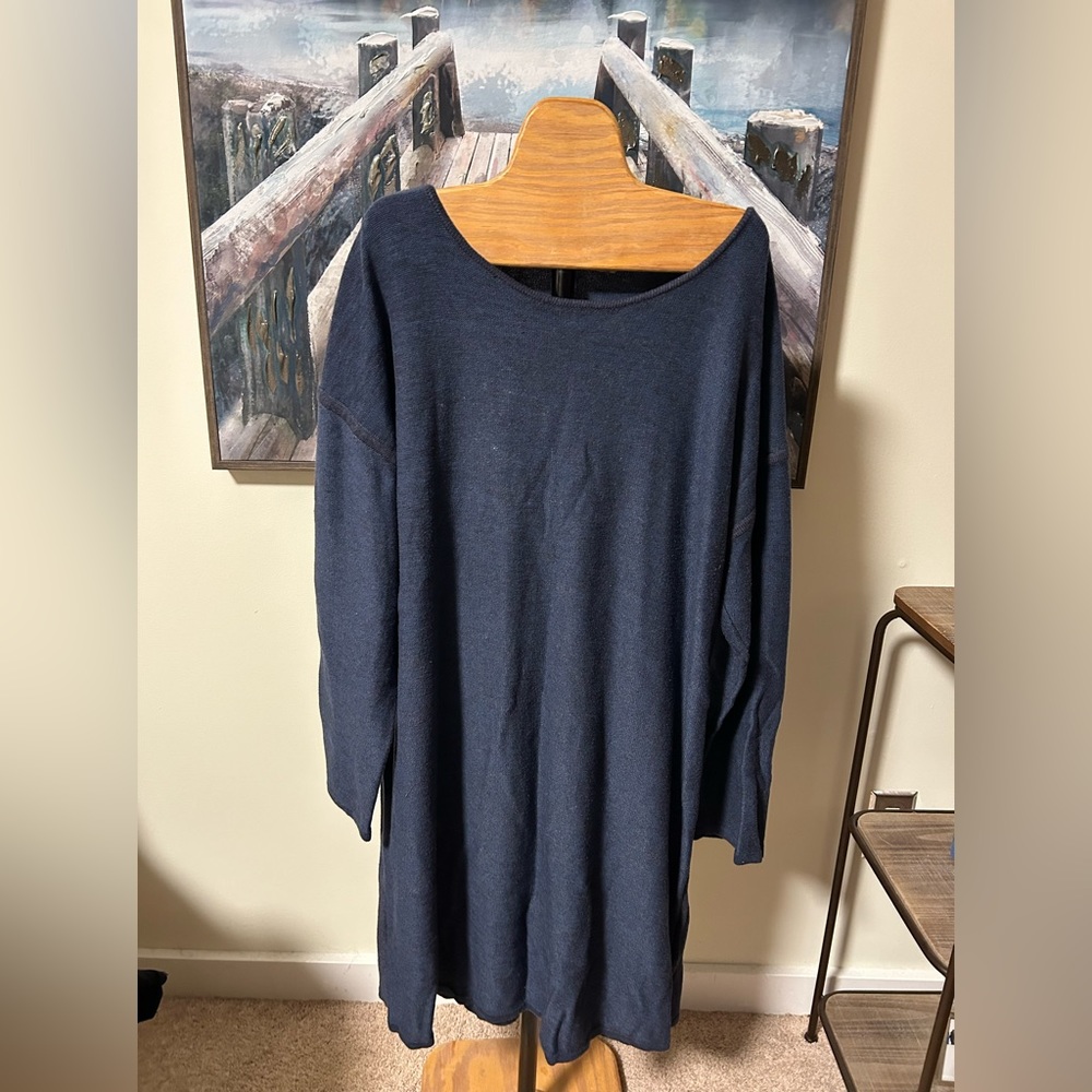Athleta blue sweater dress 1X
